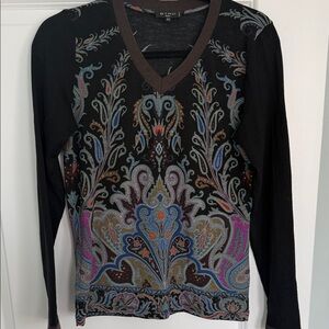 Etro Multicolor Paisley V-Neck Top